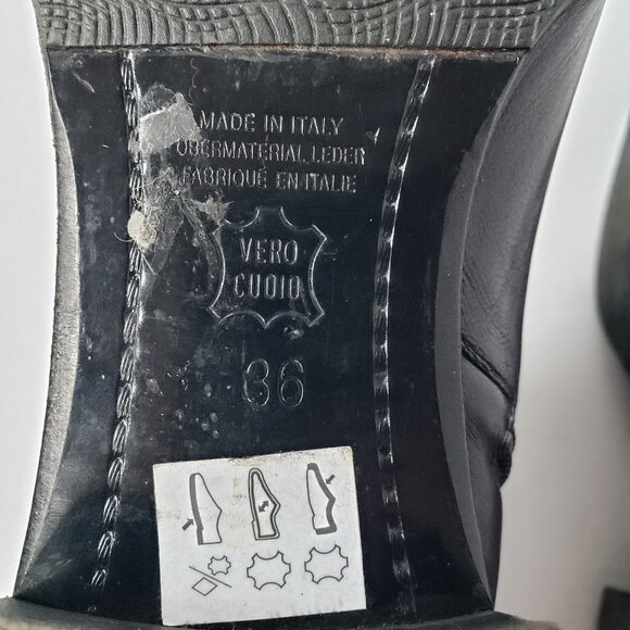 Sante Borella Italian Leather Block Heel Brown Chelsea Ankle Boots - Picture 8 of 12